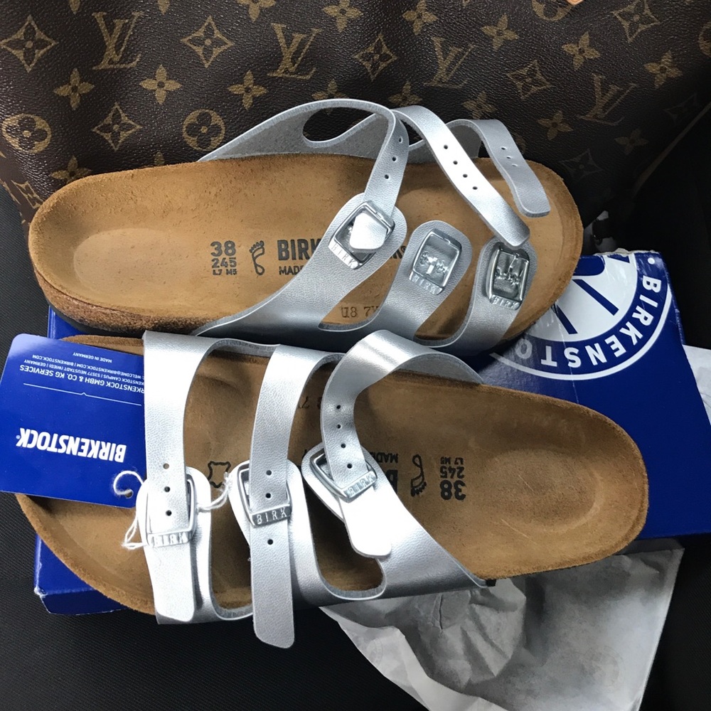 NWT Silver Florida Birkenstock